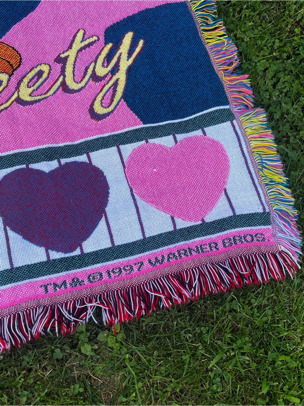 Vintage 1997 Warner Bros. ‘Tweety Bird’ Fringe Heart Blanket